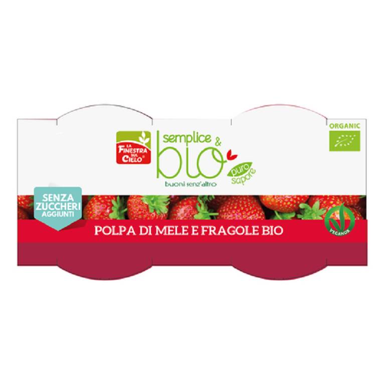 POLPA MELA FRAGOLA BIO 200G